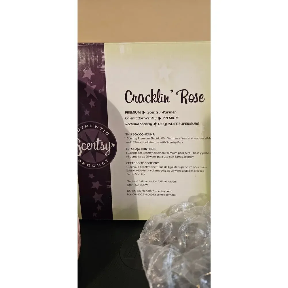 Scentsy Cracklin’ Rose Premium Wax Warmer With Box NEW